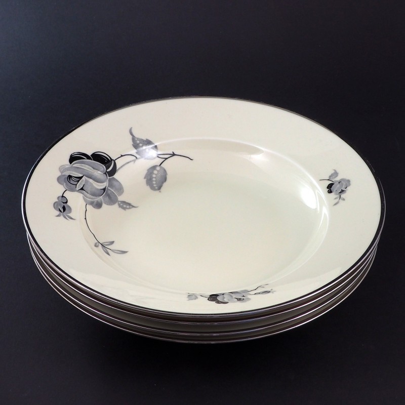 Głębokie talerze Black Rose Kjobenhavns Porcellains Maleri