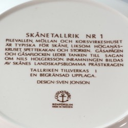 Talerz ozdobny Skanetallrik nr 1 Sven Jonson Gustavsberg Benporslin