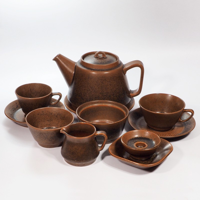 Ceramiczny serwis Noddebo Brown Knabstrup Johannes Hansen