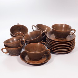 Ceramiczny serwis Noddebo Brown Knabstrup Johannes Hansen