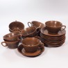 Ceramiczny serwis Noddebo Brown Knabstrup Johannes Hansen