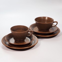Ceramiczny serwis Noddebo Brown Knabstrup Johannes Hansen