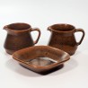 Ceramiczny serwis Noddebo Brown Knabstrup Johannes Hansen