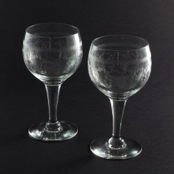 Kieliszki kryształowe, pantograf