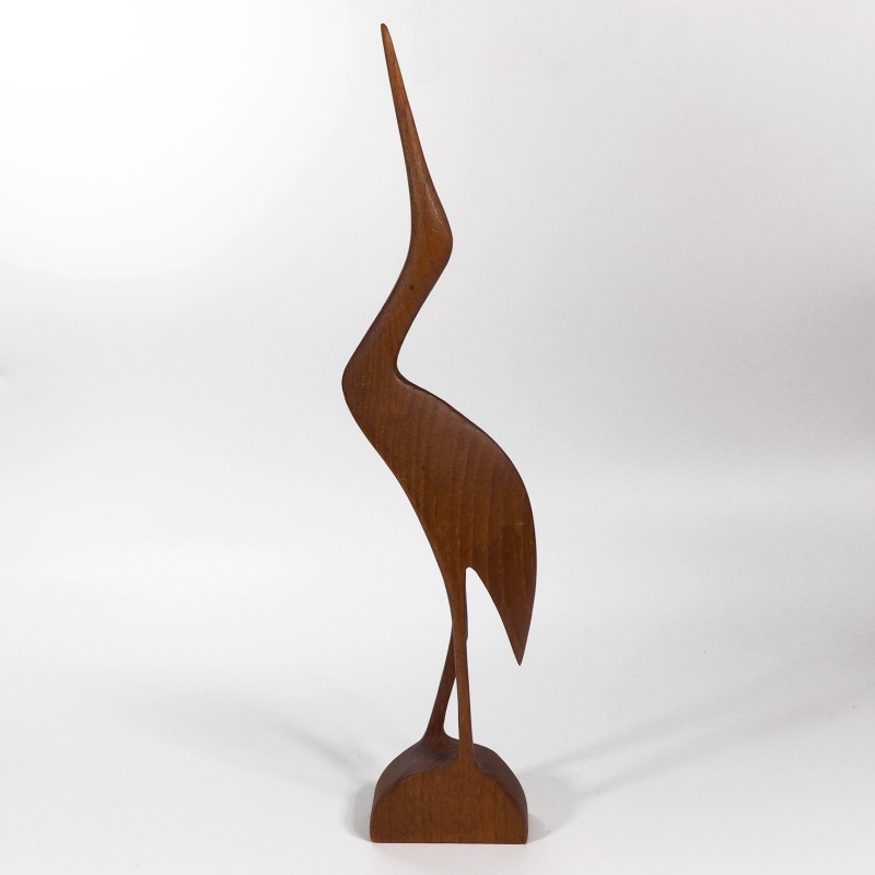 Figurka żurawia teak