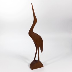 Figurka żurawia teak