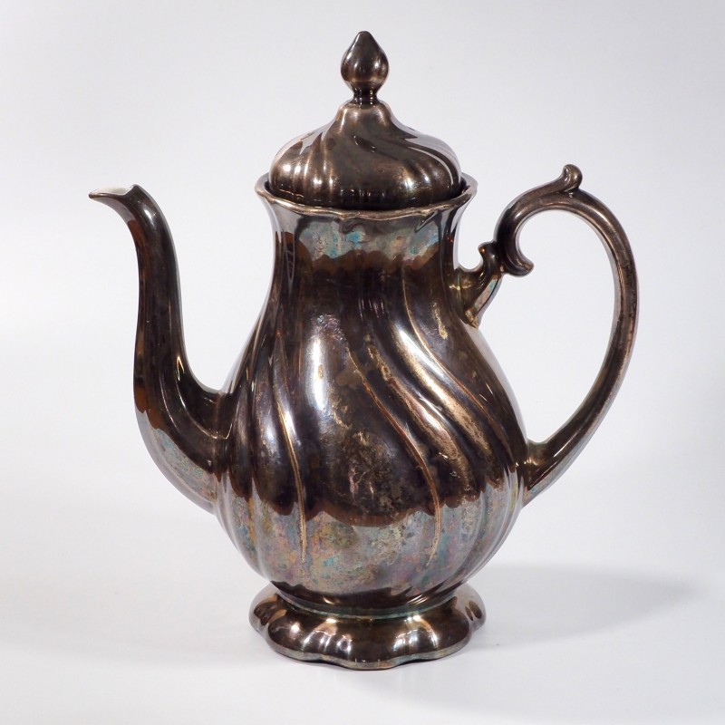 Posrebrzany dzbanek porcelanowy WMF