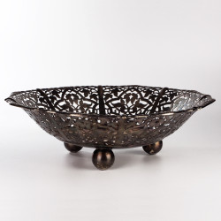 Posrebrzana przedwojenna patera