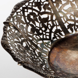 Posrebrzana przedwojenna patera