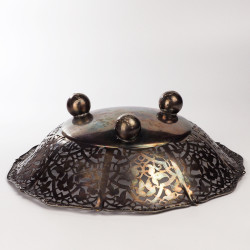 Posrebrzana przedwojenna patera