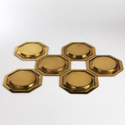 Metalowe podkładki pod szklanki kieliszki