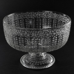 Szklana owocarka misa na nóżce Adolf Matura Sklo Union Czechy