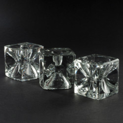 Świeczniki kryształowe Rudolf Jurnikl Sklo Union Rudolfova Czechosłowacja