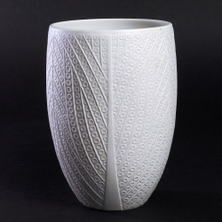 Biały biskwitowy nieszkliwiony wazon Heinrich & Co. Selb Bawaria Germany