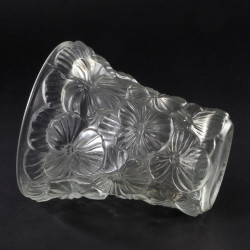 Szklany wazon Bratki Barolac Bohemia Josef Inwald Lalique