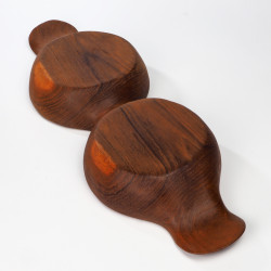 Teakowy dwojak miseczki patera Danish Design