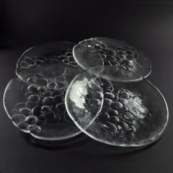 Kryształowe talerze obiadowe GRAPE Kosta Boda Ann Warff