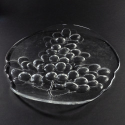 Duża kryształowa tortownica patera GRAPE Kosta Boda Ann Warff