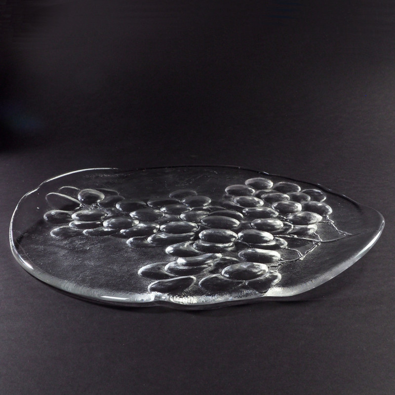 Duża kryształowa tortownica patera GRAPE Kosta Boda Ann Warff