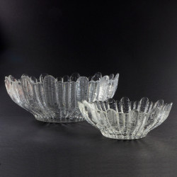 Kryształowe misy Barock Christer Sjogren Lindshammar Glasbruk