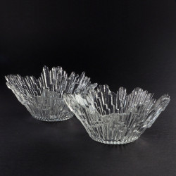 Kryształowe salaterki miseczki Norrsken Northern light Humppila Tauno Wirkkala