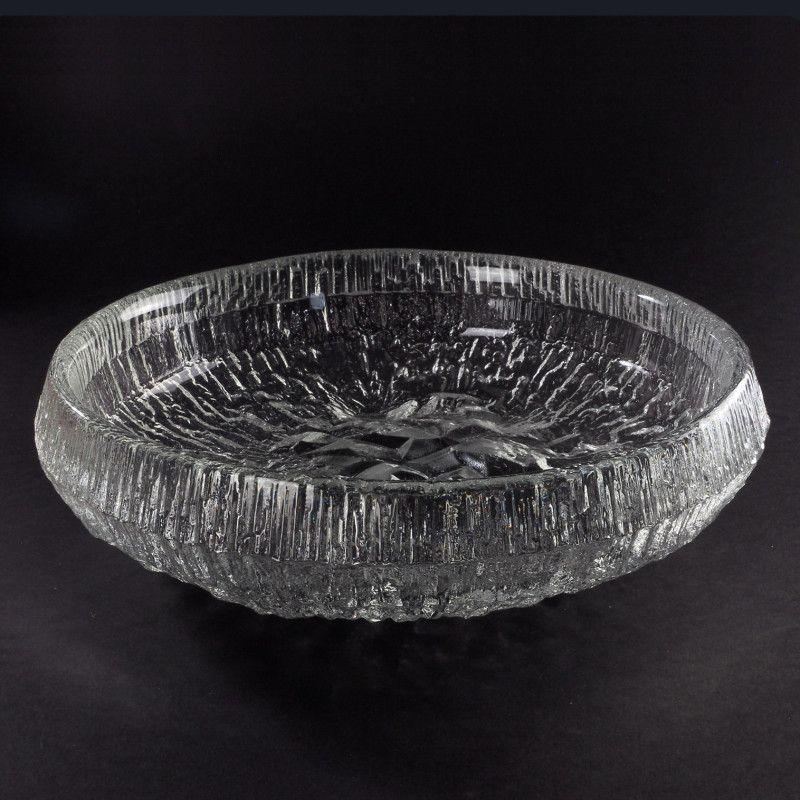 Duża kryształowa patera Lunaria Tapio Wirkkala Iittala