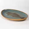 Patera ceramiczna Gyotaku Gregory Aragon Jersey Pottery