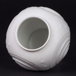 Mały biały biskwitowy wazon Op Art Seltmann Weiden