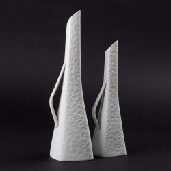 Porcelanowe białe wazony Hans Achtziger Hutschenreuther