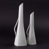Porcelanowe białe wazony Hans Achtziger Hutschenreuther