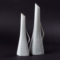 Porcelanowe białe wazony Hans Achtziger Hutschenreuther
