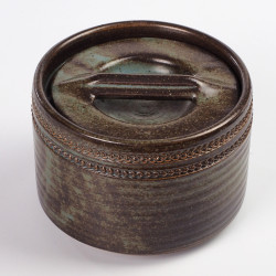 Ceramiczne naczynie pudełko z pokrywką cukiernica Taize