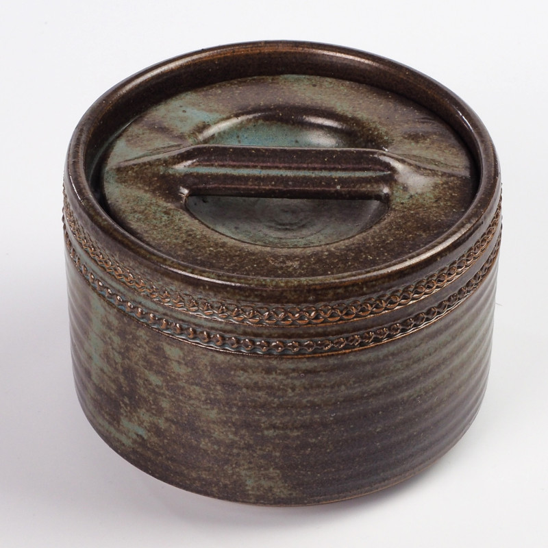 Ceramiczne naczynie pudełko z pokrywką cukiernica Taize