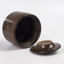 Ceramiczne naczynie pudełko z pokrywką cukiernica Taize