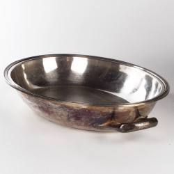 Owalna posrebrzana misa patera do serwowania