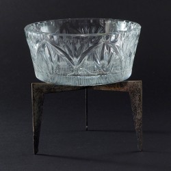 Kryształowa cukiernica Hefra plater