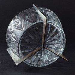 Kryształowa cukiernica Hefra plater