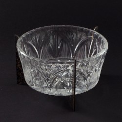 Kryształowa cukiernica Hefra plater