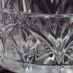 Kryształowa cukiernica Hefra plater