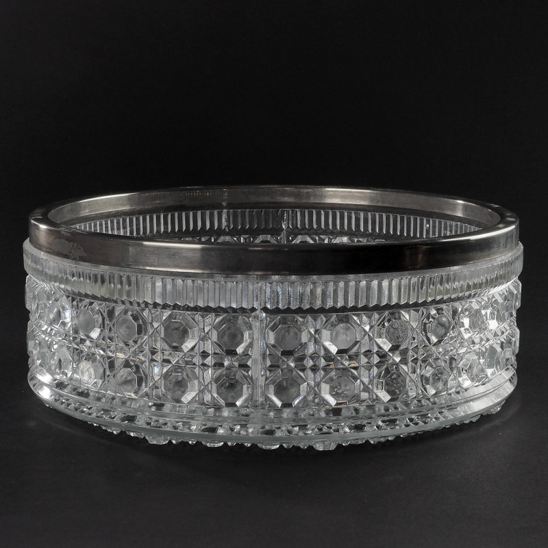 Duża kryształowa misa Ice-Bark Walther Glas