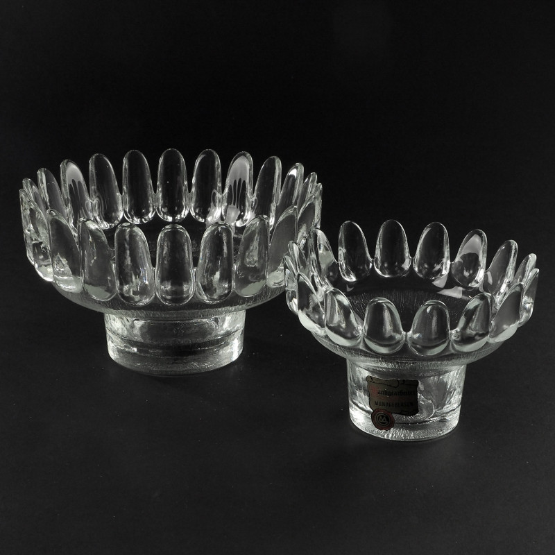 Kryształowa miseczka świecznik Mundgeblasen Glas