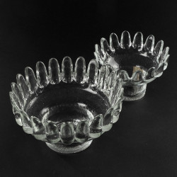 Kryształowa miseczka świecznik Mundgeblasen Glas