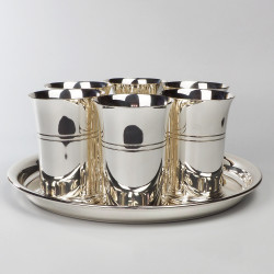 Posrebrzane szklanki taca BSF