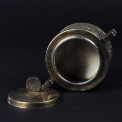 Modernistyczna posrebrzana cukiernica Hefra