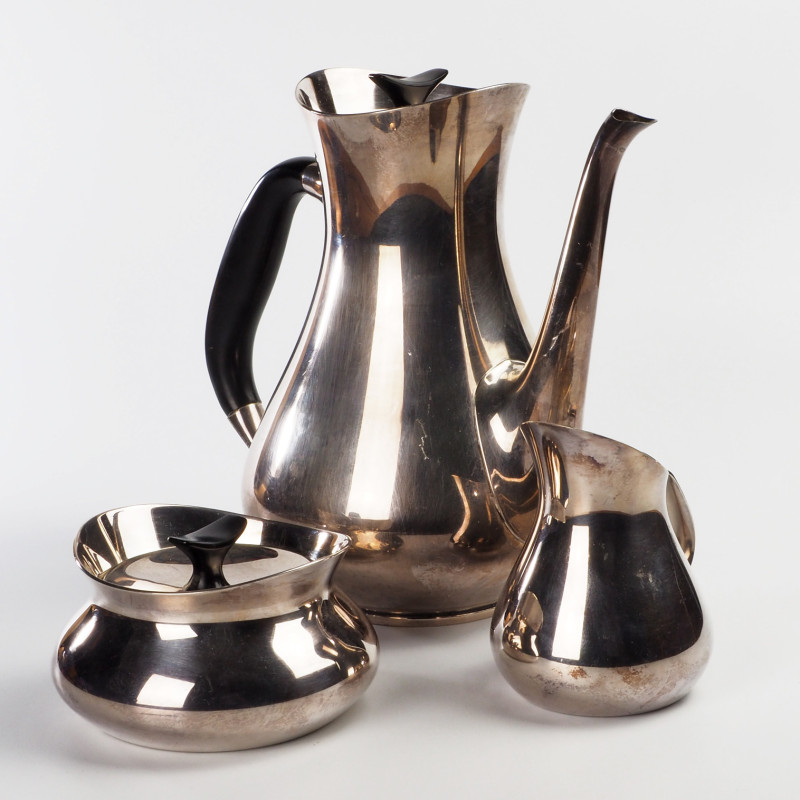 Kawowy garnitur Carl Cohr Denmark Hans Bunde