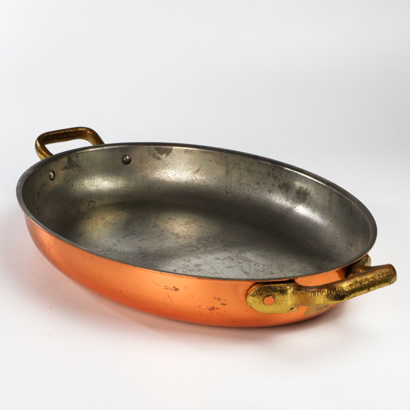 Miedziana patelnia do zapiekania gratin pan