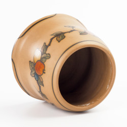 Angielski ceramiczny kubek do kawy sgraffito