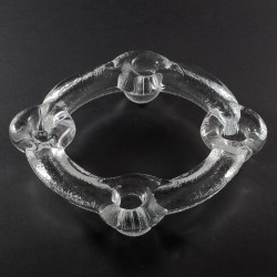 Szklany świecznik Pukeberg