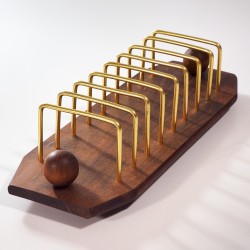 Teakowy stojak na tosty