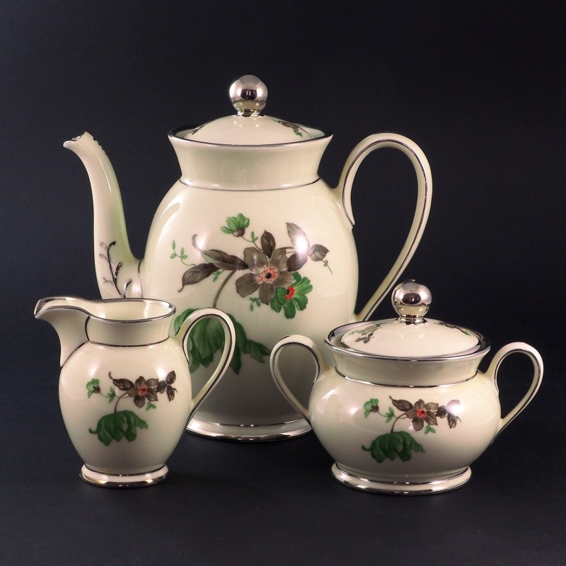 Porcelanowy garnitur Green Vallo Kjobenhavns Porcellains Maleri